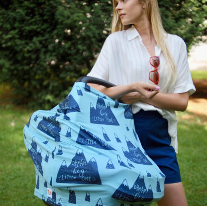 Multi-Use Nursing Cover in Mountains - Image 2